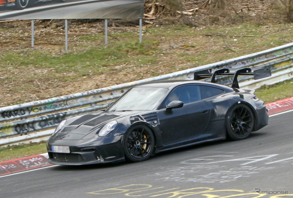 ポルシェ 911 GT3 RS 新型プロトタイプ(スクープ写真)《APOLLO NEWS SERVICE》