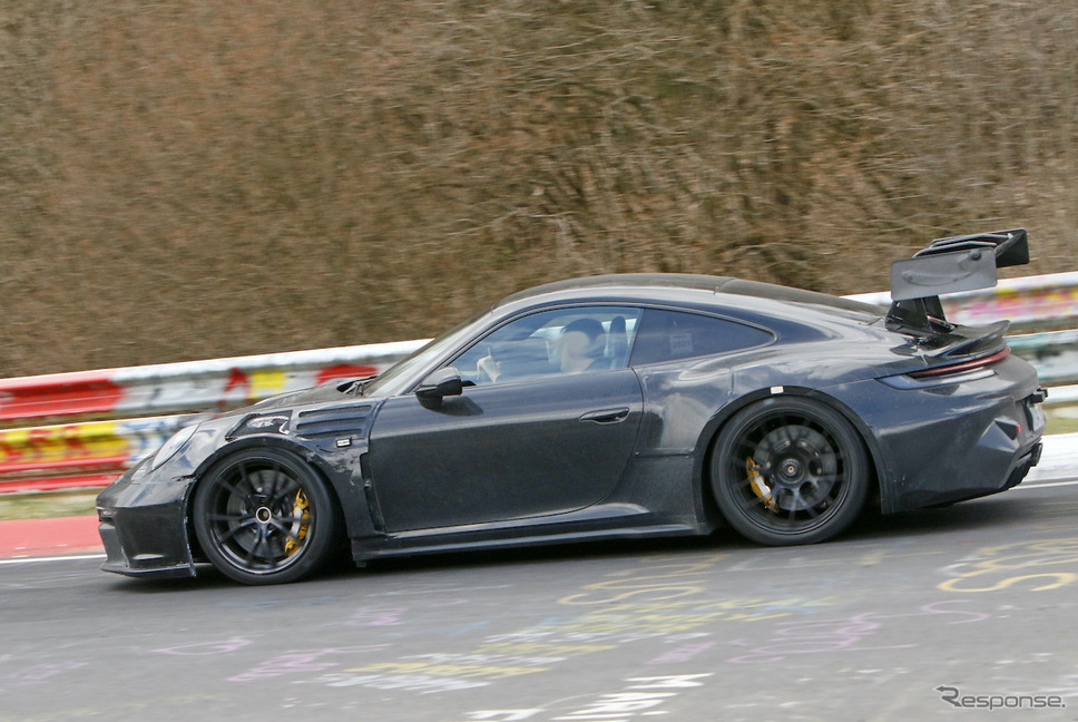 ポルシェ 911 GT3 RS 新型プロトタイプ(スクープ写真)《APOLLO NEWS SERVICE》