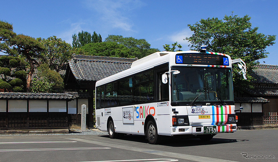 埼玉工業大学が開発した自動運転システムを中型路線バスに搭載、深谷観光バスが「渋沢栄一 論語の里 循環バス」として運行中《写真撮影 大野雅人》