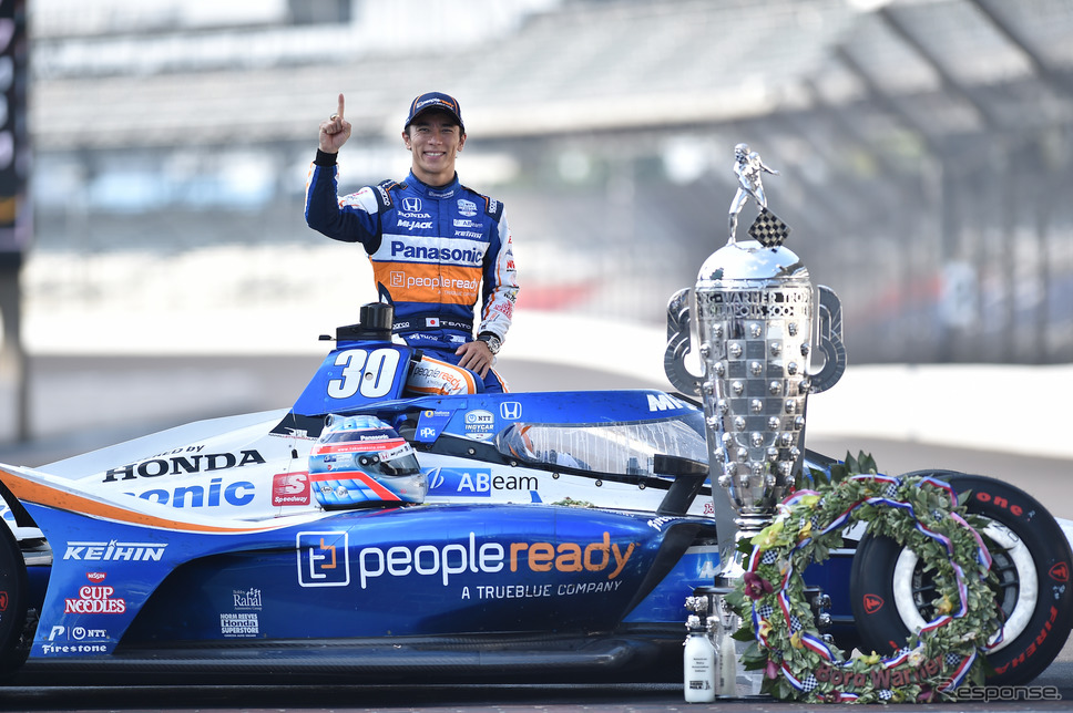 2020年、第104回インディ500を制した佐藤琢磨。《Photo by INDYCAR》