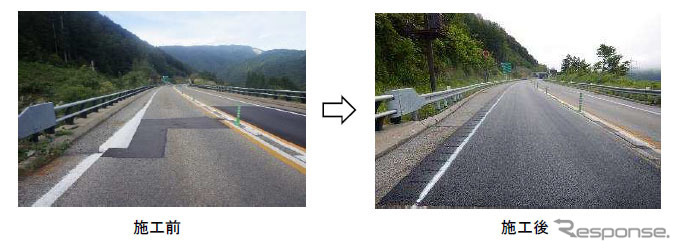 舗装補修工事《写真提供 中日本高速道路》