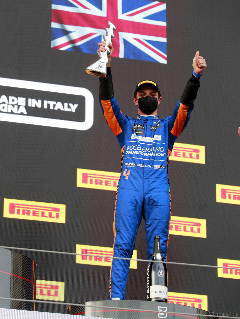 ノリスはF1で自身2度目の3位に（2021年第2戦エミリア・ロマーニャGP）。《Photo by McLaren》