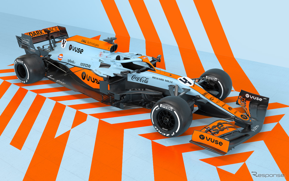 2021年モナコGPにマクラーレンは“ガルフカラー”で参戦する。《Photo by McLaren》