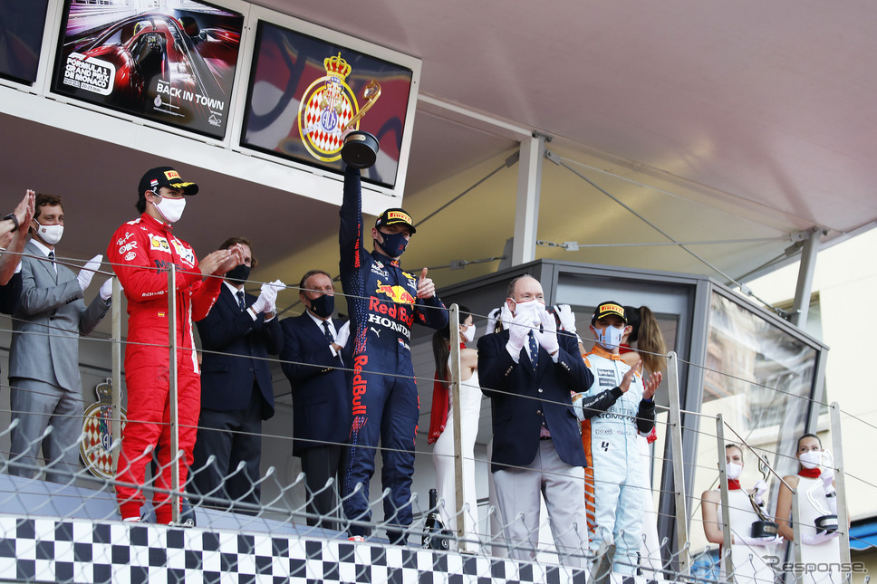 フェルスタッペン(レッドブル・ホンダ)、F1モナコGP優勝《写真提供 ホンダ》