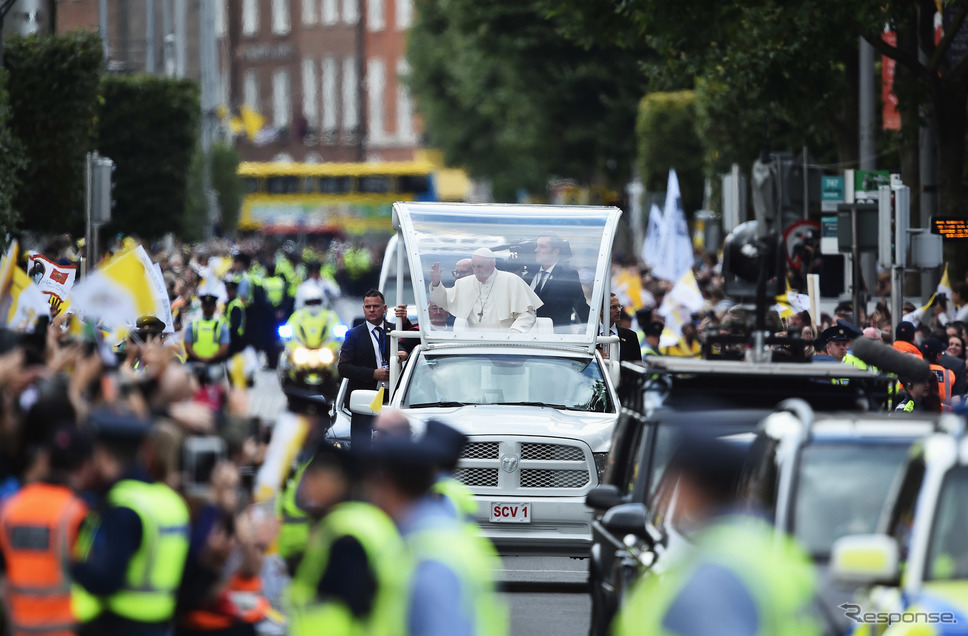 2015年、フランシスコ教皇がアイルランドを訪問。《Photo by Charles McQuillan/Getty Images news/ゲッティイメージズ》
