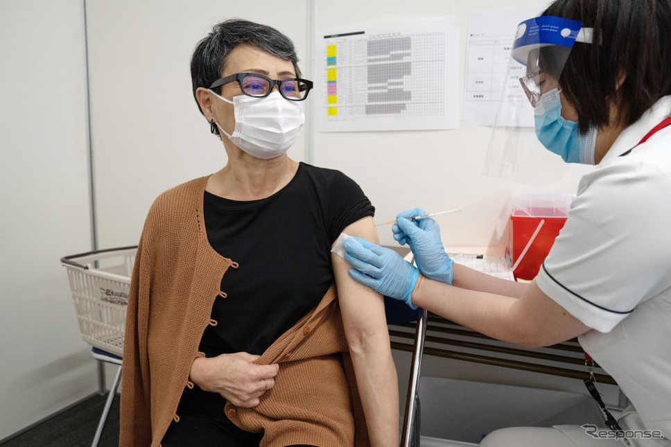県営名古屋空港でのワクチン接種（5月27日）《Photo by Carl Court/Getty Images News/ゲッティイメージズ》