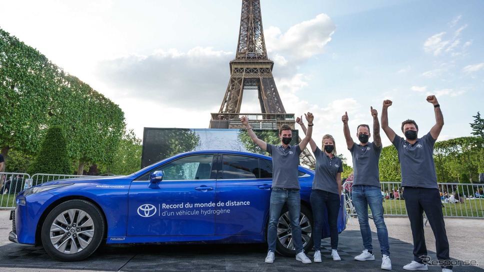 トヨタ・ミライ 新型による燃料電池車の航続世界記録挑戦《photo by Toyota》
