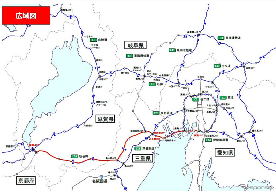 広域図《図版提供 中日本高速道路》