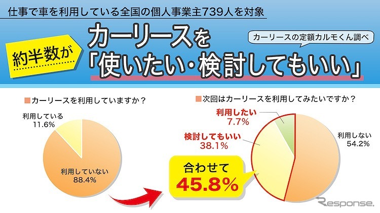 約半数がカーリースを使いたい・・検討してもいい《図版提供 ナイル》