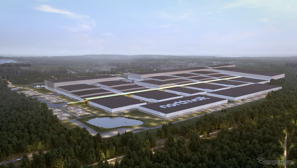 フォルクスワーゲングループが追加出資するスウェーデンの電池メーカーのノースボルトの新工場完成予想イメージ《photo by VW》