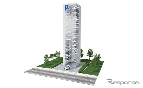 エレベータ方式駐車設備「エレパーク」《写真提供 新明和工業》