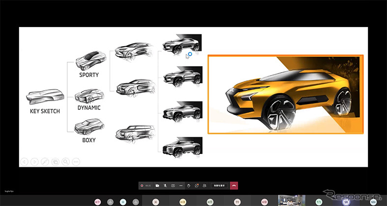 三菱自動車現役デザイナーによる、コンセプト立案からスケッチ展開のオンライン講義《写真提供 三菱自動車》