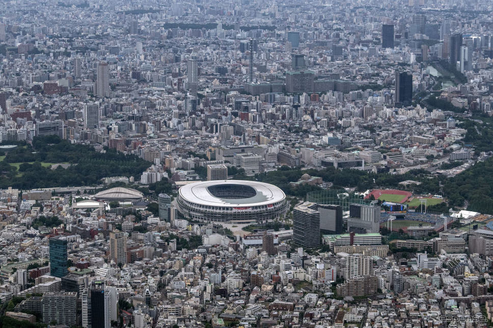 国立競技場と東京市街(6月26日)《Photo by Carl Court/Getty Images News/ゲッティイメージズ》
