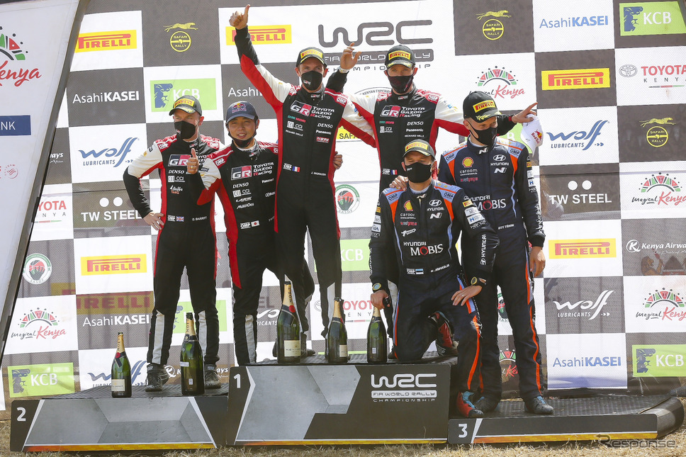 WRC第6戦サファリラリー・サファリで勝田が2位《写真提供 トヨタGAZOOレーシング》