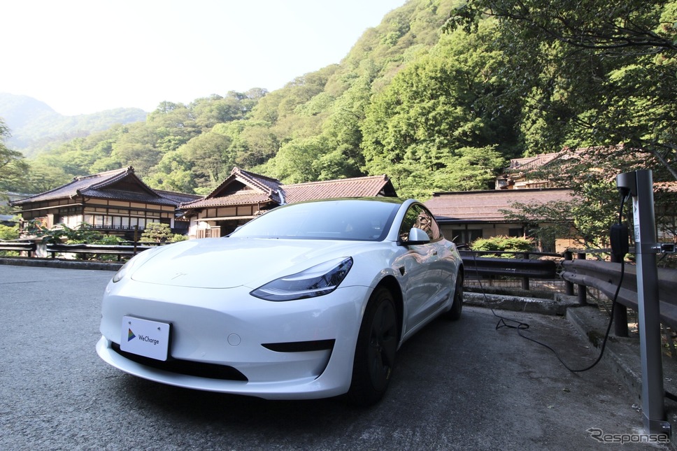 WeCharge電気自動車充電サービス《写真提供 ユビ電》
