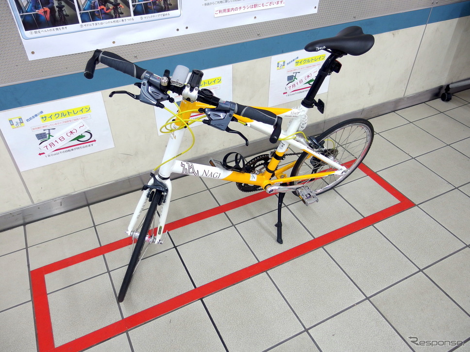 西武多摩川線サイクルトレイン(武蔵堺駅デモ)《写真撮影 高木啓》