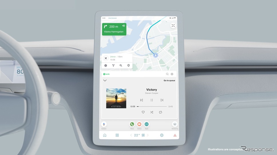 ボルボカーズとグーグルが共同開発する将来のユーザーエクスペリエンス技術《photo by Volvo Cars》