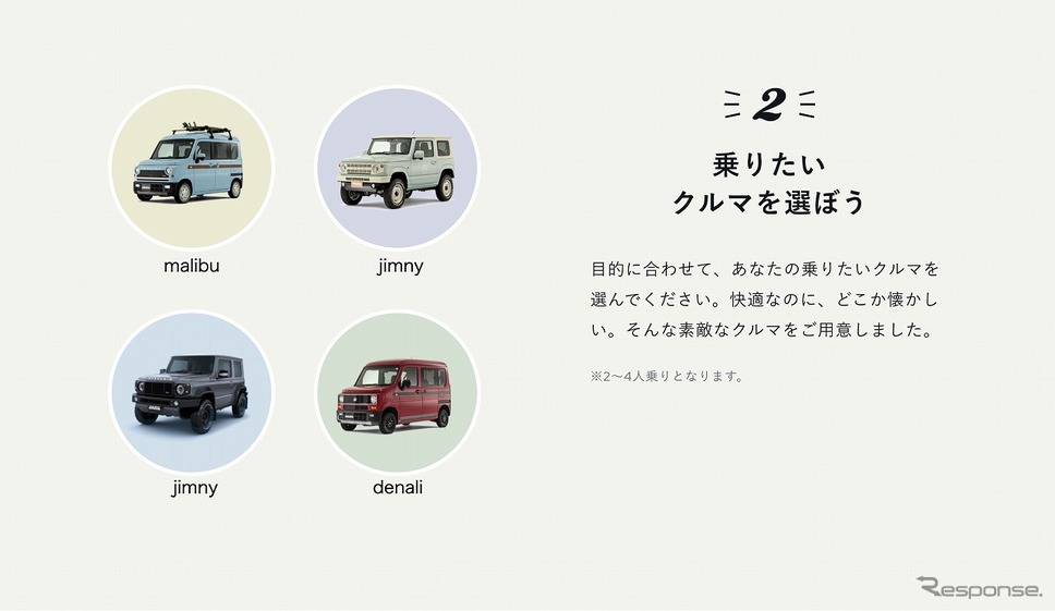 2.乗りたいクルマを選ぼう《写真提供 DAMD》
