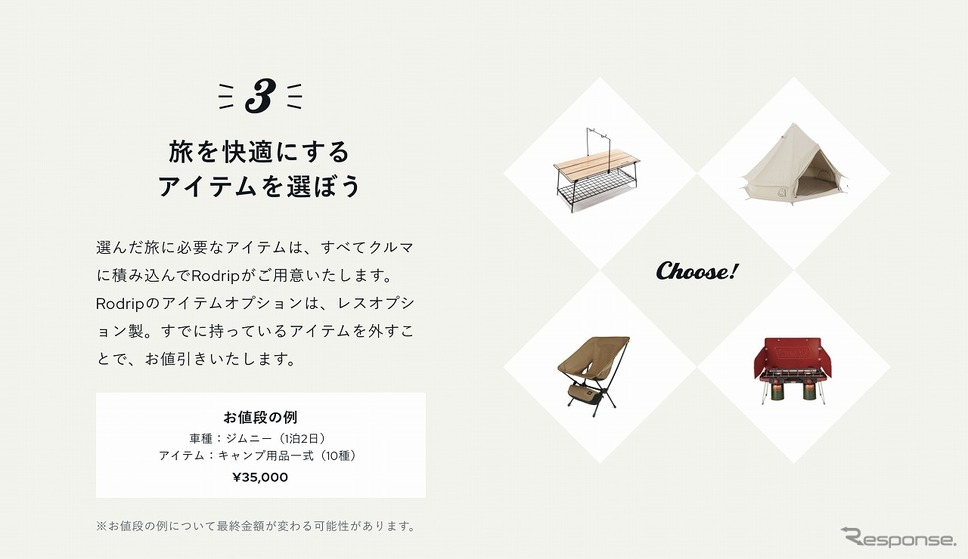 3.旅を快適にするアイテムを選ぼう《写真提供 DAMD》
