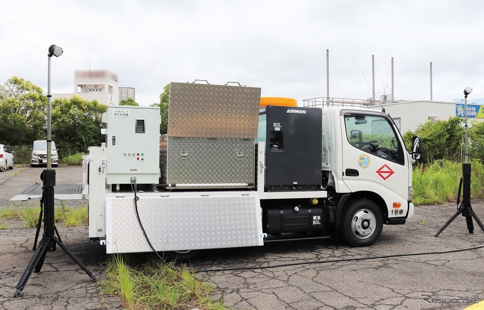 排水ポンプ車《写真提供 モリタホールディングス》