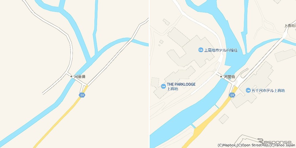 上高地(長野県)/日本有数の山岳リゾート、ホテルの建物や遊歩道などの形がより詳細になった《写真提供 ヤフー》