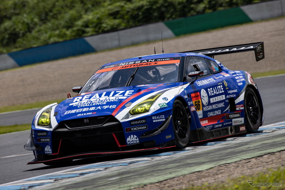 GT300クラス予選3位の#56 リアライズ日産自動車大学校 GT-R(藤波清斗/ジョアオ・パオロ・デ・オリベイラ)《撮影 益田和久》