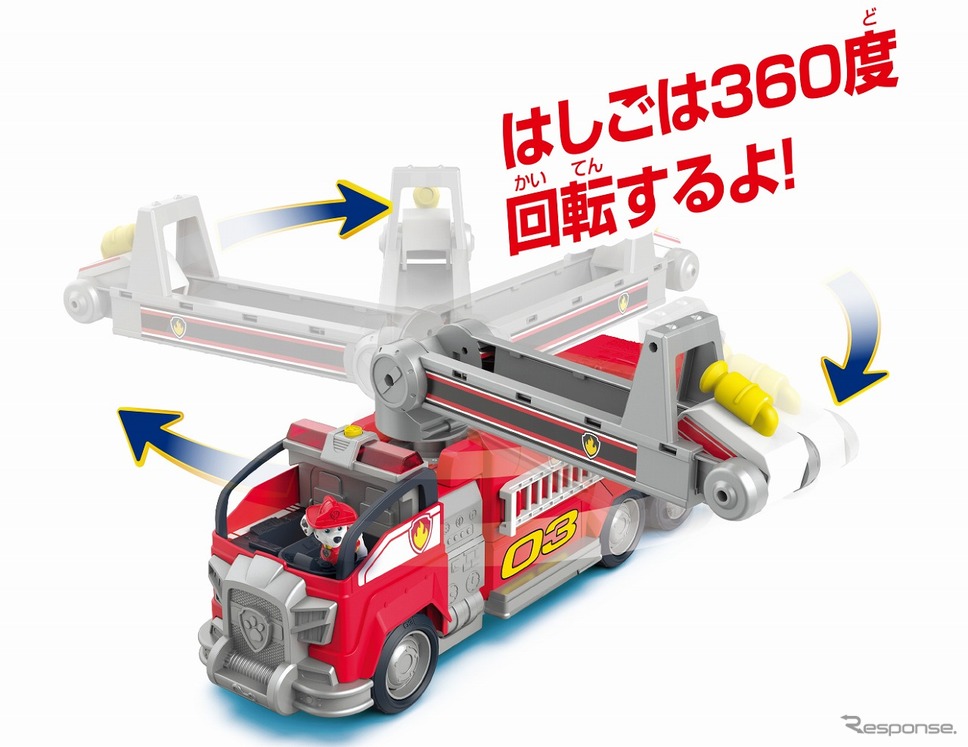 DX変形ビークル マーシャル スーパーファイヤートラック (c) Spin Master Ltd. PAW PATROL and all related titles, logos, characters; and SPIN MASTER logo are trademarks of Spin Master Ltd. Used under license. Nickelodeon and all related titles and logos are trademarks of Viacom Inter