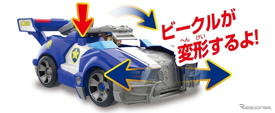 DX変形ビークル チェイス スーパーポリスカー (c) Spin Master Ltd. PAW PATROL and all related titles, logos, characters; and SPIN MASTER logo are trademarks of Spin Master Ltd. Used under license. Nickelodeon and all related titles and logos are trademarks of Viacom Internatio