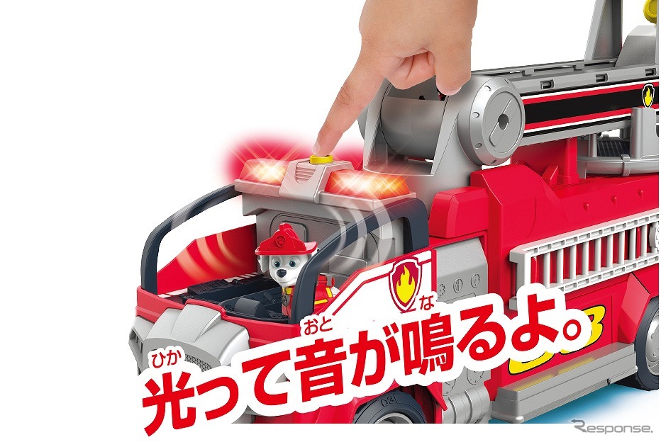 DX変形ビークル マーシャル スーパーファイヤートラック (c) Spin Master Ltd. PAW PATROL and all related titles, logos, characters; and SPIN MASTER logo are trademarks of Spin Master Ltd. Used under license. Nickelodeon and all related titles and logos are trademarks of Viacom Inter