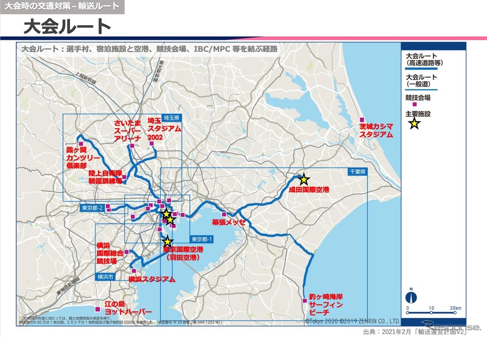 大会ルート《資料:2020TDM推進プロジェクト》