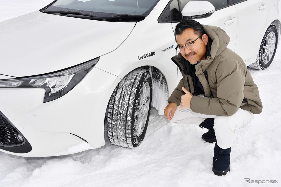 ヨコハマ アイスガード7 雪上氷上試乗 塩見智氏《画像提供 横浜ゴム》