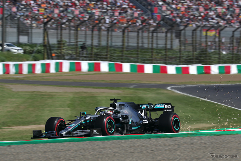 2019年F1日本グランプリ、3位のハミルトン(メルセデス)《写真提供 モビリティランド》