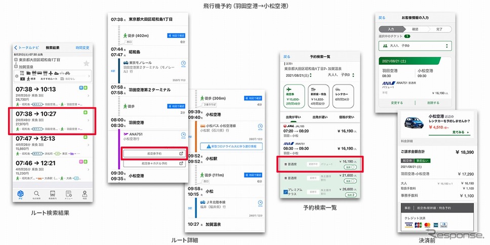 飛行機予約《写真提供 ナビタイムジャパン》