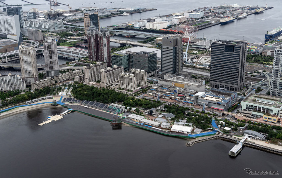 トライアスロン会場となるお台場海浜公園付近《Photo by Carl Court/Getty Images News/ゲッティイメージズ》