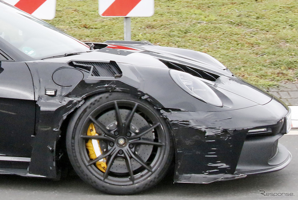 ポルシェ 911 GT3 RS 新型プロトタイプ(スクープ写真)《APOLLO NEWS SERVICE》