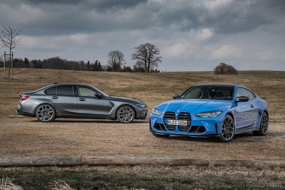 BMW M3セダン コンペティション M xDriveとM4クーペ コンペティション M xDrive《写真提供 ビー・エム・ダブリュー》