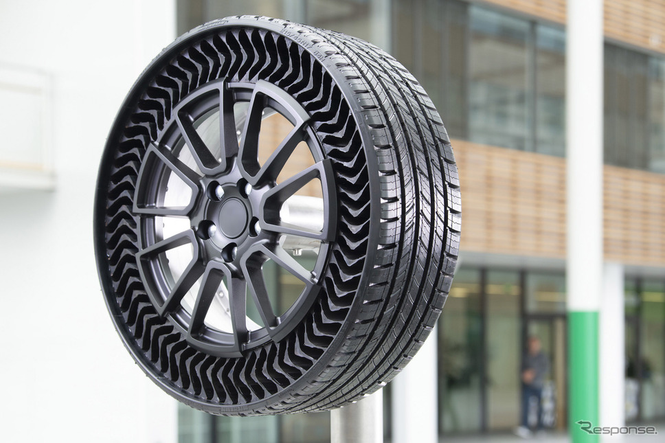 GMとミシュランが共同開発した次世代エアレスタイヤ『アプティス』のプロトタイプ《photo by Michelin》