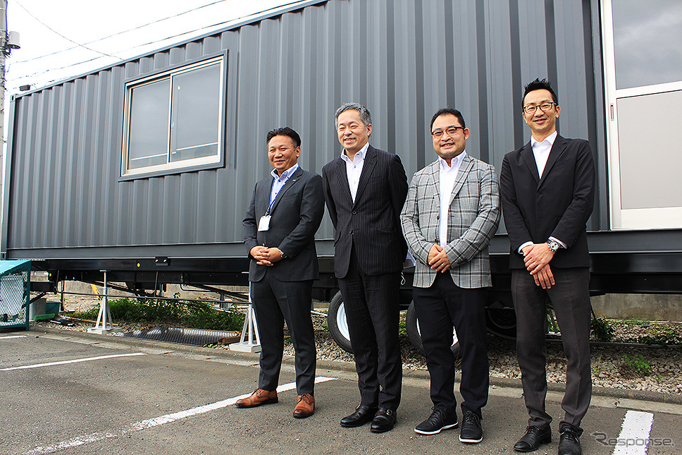富士運輸 所沢支店が導入したランドピア製「車検対応型トレーラーハウスSP-120」《写真撮影 大野雅人》
