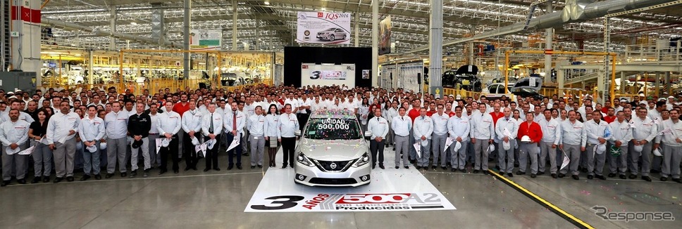 アグアスカリエンテス工場車両生産 累計50万台記念式典《写真提供 日産自動車》