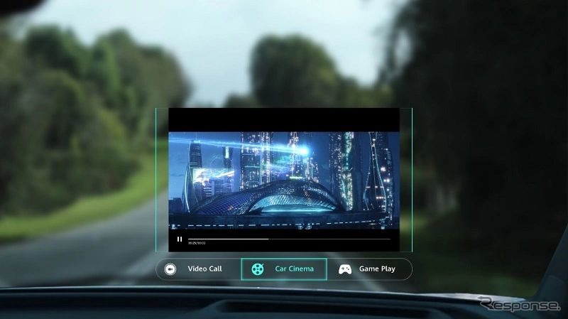 ファーウェイの新開発ヘッドアップディスプレイ、ファーウェイ「AR-HUD」《photo by HUAWEI》