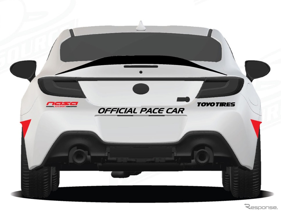 トヨタ GR 86 の「NASAチャンピオンシップ」ペースカーのレンダリングイメージ《photo by Toyota》