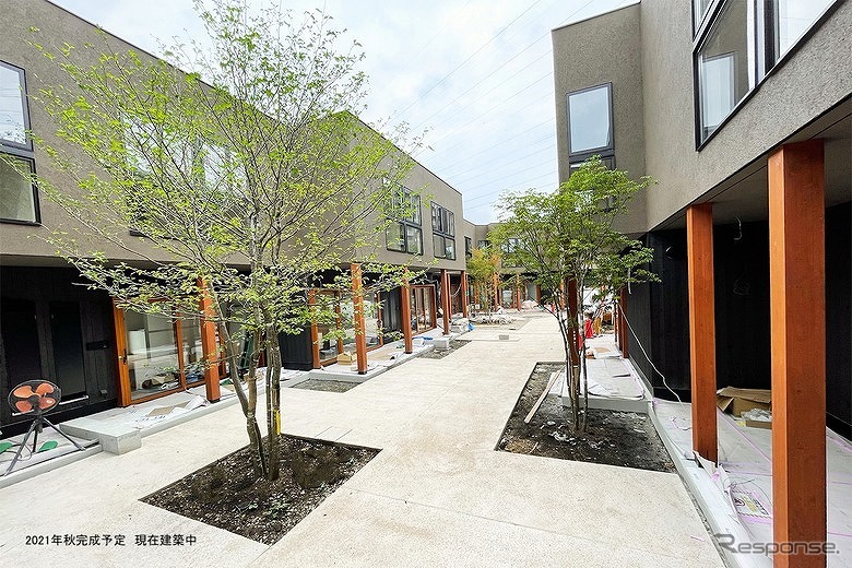 なりわい賃貸住宅(建設中)《写真提供 小田急電鉄》
