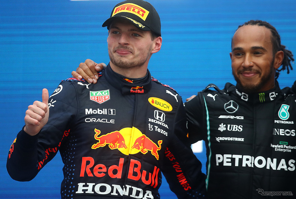 レッドブルの“エース”であるマックス・フェルスタッペン（左）。今季2021年はメルセデスのルイス・ハミルトン（右）と激しい王座争いを演じている。《Photo by Red Bull》