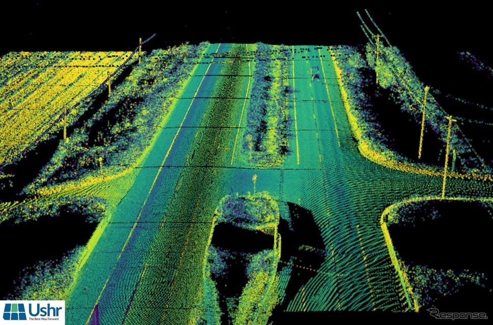 ハンズフリーの部分自動運転が可能なキャデラックのスーパークルーズのライダー（LiDAR）画像のイメージ《photo by Cadillac》