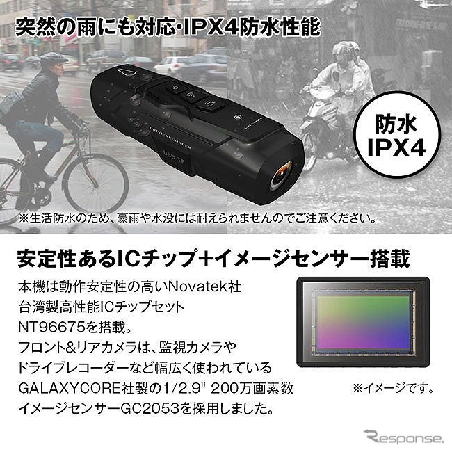 2カメラウエラブルドライブレコーダー「BDVR-A001」《写真提供 昌騰》