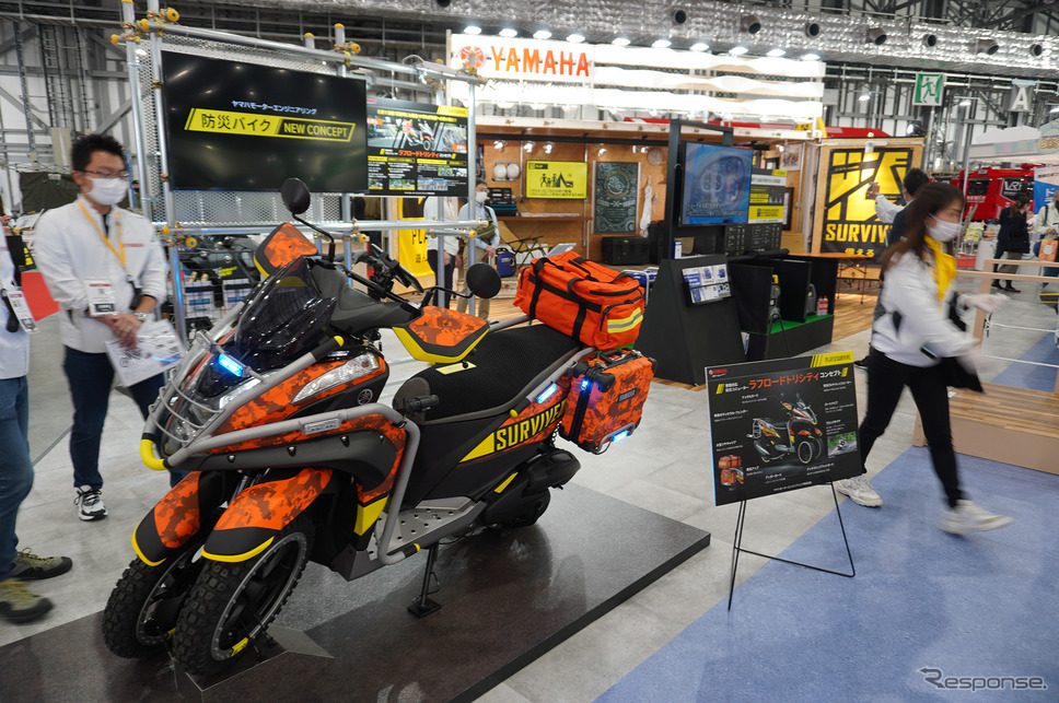 ヤマハ発動機 悪路対応防災コミューター『ラフロードトリシティコンセプト』《写真撮影 宮崎壮人》