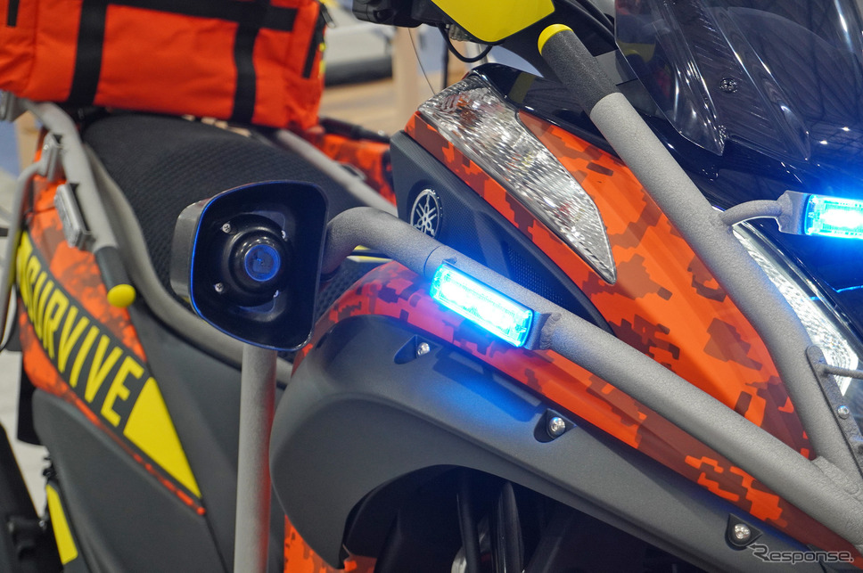 ヤマハ発動機の悪路対応防災コミューター『ラフロード トリシティ コンセプト』《写真撮影 宮崎壮人》