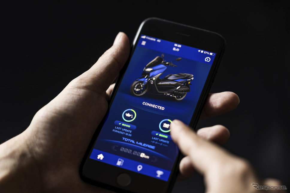 スマートフォンと連携する「Yamaha Motorcycle Connect」《画像 ヤマハ発動機》