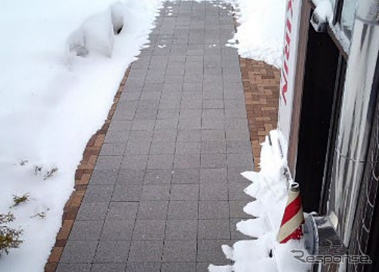 昨年度の試験状況（融雪状況）《写真提供 中日本高速道路》