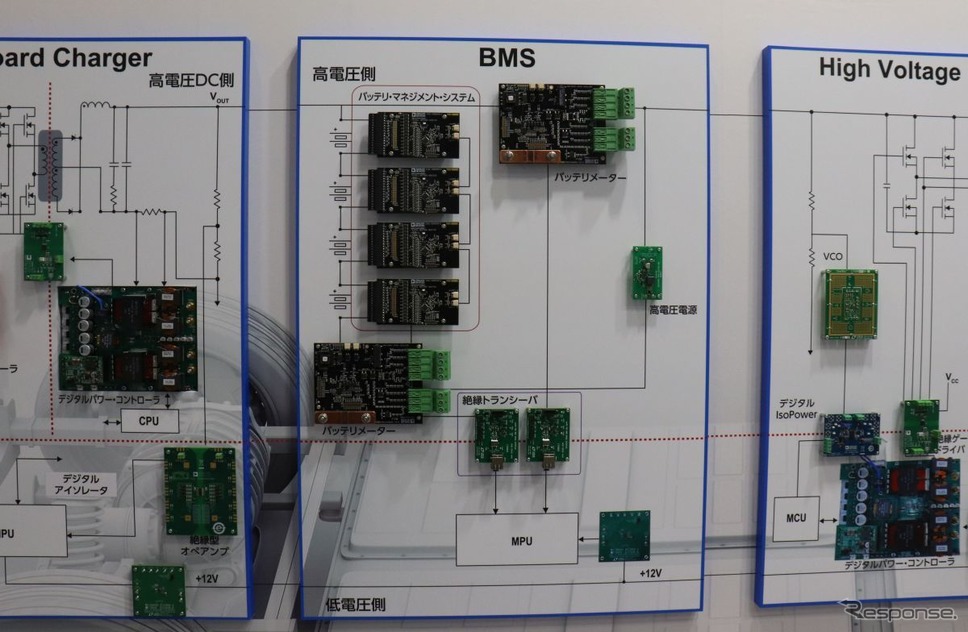 BMSのソリューションイメージ。セルごとにセンサー基板が必要《写真撮影 中尾真二》